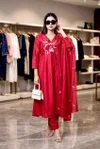 KF 2102 Kalaai Pv Chanderi Embroidery Kurti With Bottom Dupatta
